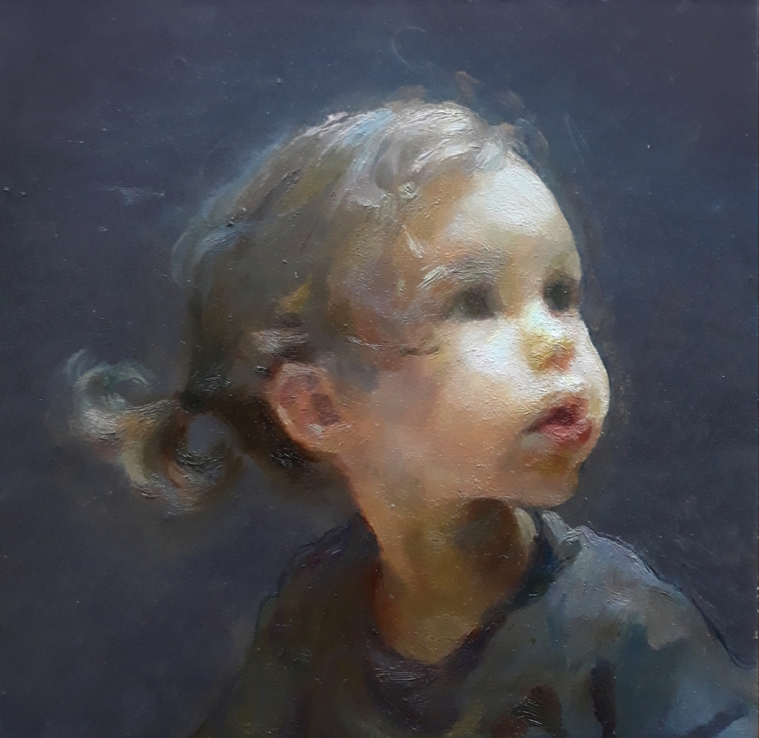 Sela Seela Saara Väli kunst õli õlimaal portree lapse portree portreekunstnik