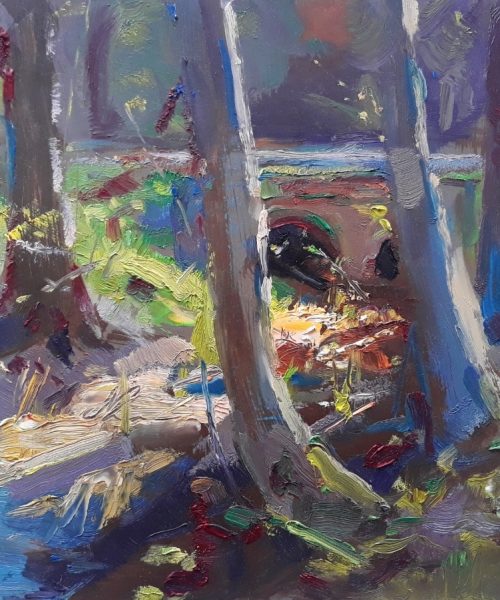 õlimaal "Miksi jõgi" kunstnik Saara Väli realism maastik